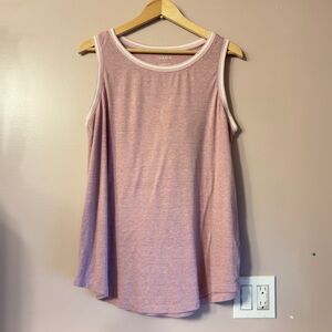 Torrid Triblend Crew Neck Ringer Tank Pink Women Size 1X